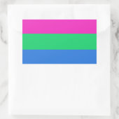 Polyseksuele geaardste vlag rechthoekige sticker (Tas)