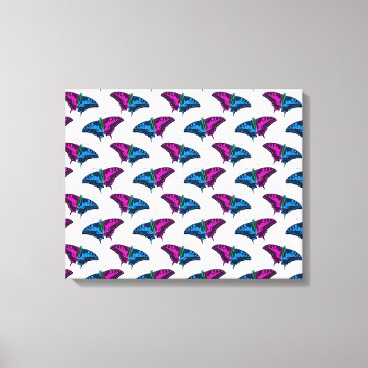 Polyseksuele geaardste vlag Swallowtail Butterfly Canvas Afdruk (Voorkant)