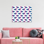 Polyseksuele geaardste vlag Swallowtail Butterfly Canvas Afdruk (Insitu (Woonkamer))