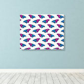 Polyseksuele geaardste vlag Swallowtail Butterfly Canvas Afdruk (Insitu (Houten vloer))