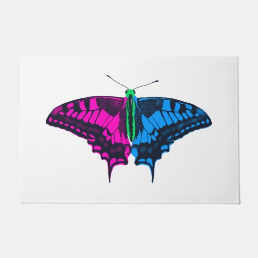 Polyseksuele geaardste vlag Swallowtail Butterfly Deurmat (Voorkant)