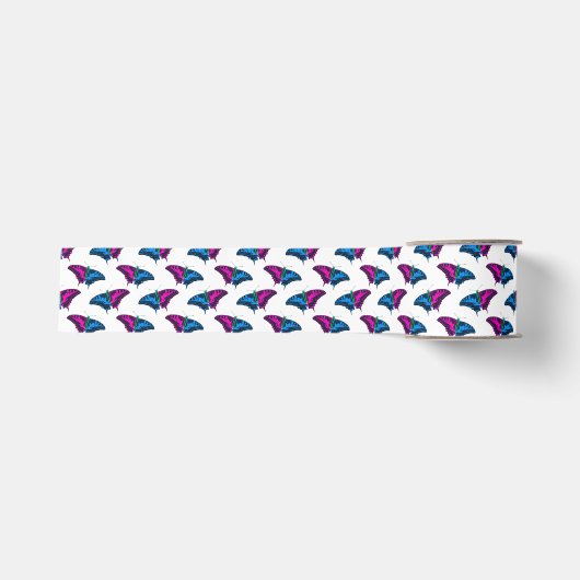 Polyseksuele geaardste vlag Swallowtail Butterfly Grosgrain Lint (Voorkant)
