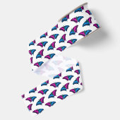 Polyseksuele geaardste vlag Swallowtail Butterfly Grosgrain Lint (Achterkant)