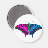 Polyseksuele geaardste vlag Swallowtail Butterfly Magneet (Voorkant / Achterkant)