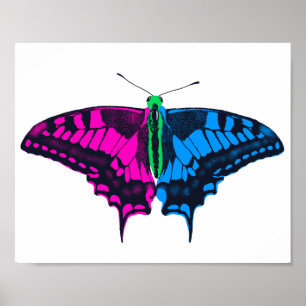 Polyseksuele geaardste vlag Swallowtail Butterfly Poster
