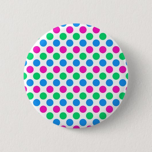 Polyseksuele Pride Flag Kleuren Polkadots Ronde Button 5,7 Cm (Voorkant)
