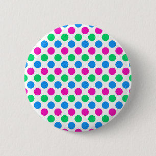 Polyseksuele Pride Flag Kleuren Polkadots Ronde Button 5,7 Cm