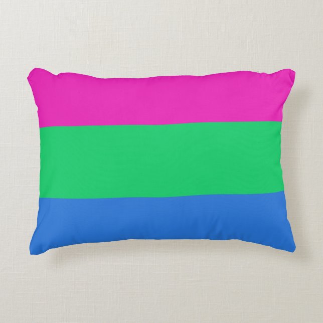 Polyseksuele Pride Vlag Accent Kussen (Voorkant)