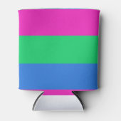 Polyseksuele Pride Vlag Blikjeskoeler (Voorkant)