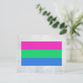 Polyseksuele Pride Vlag Briefkaart (Staand voorkant)