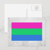 Polyseksuele Pride Vlag Briefkaart (Voorkant / Achterkant)