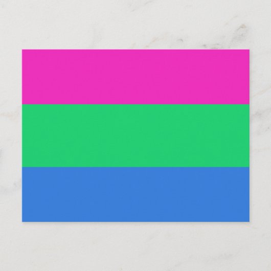 Polyseksuele Pride Vlag Briefkaart (Voorkant)