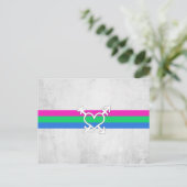 Polyseksuele Pride Vlag Briefkaart (Staand voorkant)