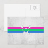 Polyseksuele Pride Vlag Briefkaart (Voorkant / Achterkant)