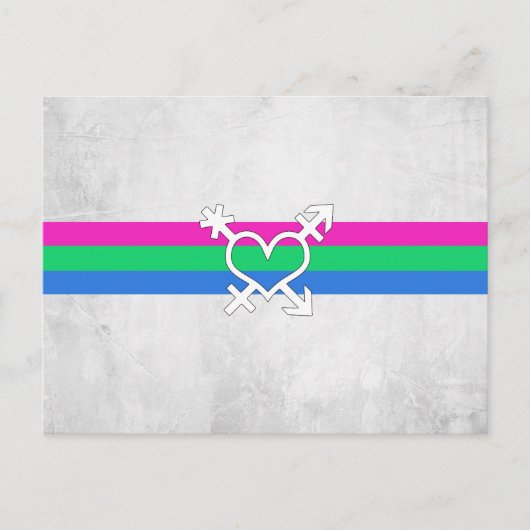 Polyseksuele Pride Vlag Briefkaart (Voorkant)