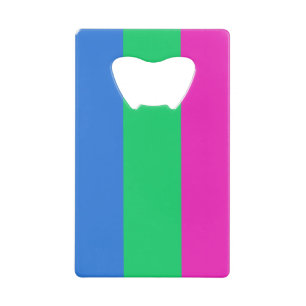 Polyseksuele Pride Vlag Creditkaart Flessenopener