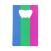 Polyseksuele Pride Vlag Creditkaart Flessenopener (Achterkant)