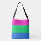 Polyseksuele Pride Vlag Crossbody Tas (Achterkant)