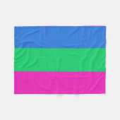 Polyseksuele Pride Vlag Fleece Deken (Voorkant (Horizontaal))