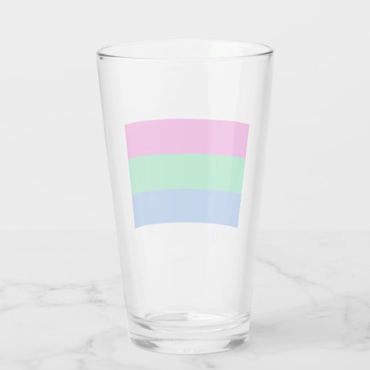 Polyseksuele Pride Vlag Glas (Achterkant)