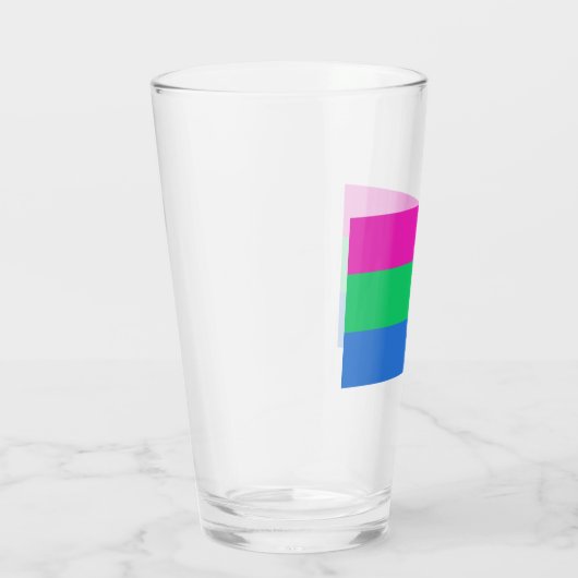 Polyseksuele Pride Vlag Glas (Rechts)