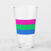 Polyseksuele Pride Vlag Glas (Voorkant)