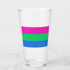 Polyseksuele Pride Vlag Glas