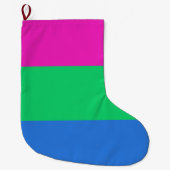 Polyseksuele Pride Vlag Grote Kerstsok (Voorkant)