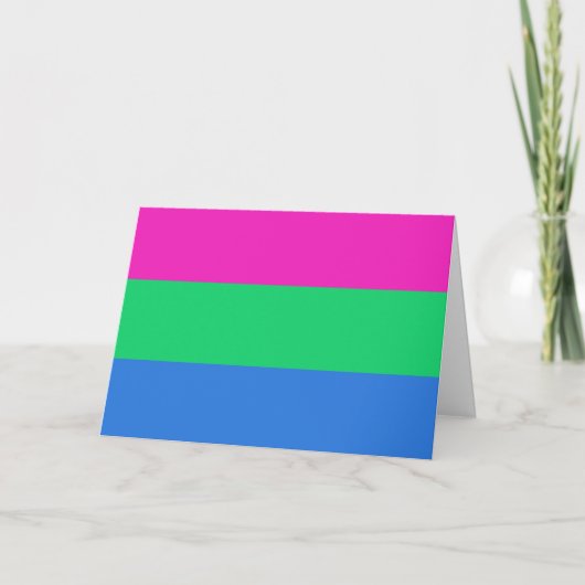 Polyseksuele Pride Vlag Kaart (Voorkant)
