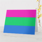 Polyseksuele Pride Vlag Kaart (Gele Bloem)