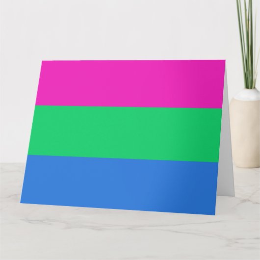 Polyseksuele Pride Vlag Kaart (Voorkant)