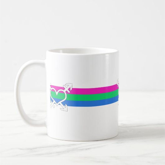Polyseksuele Pride Vlag Koffiemok (Links)