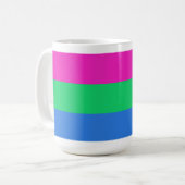 Polyseksuele Pride Vlag Koffiemok (Voorkant links)
