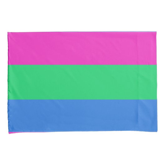 Polyseksuele Pride Vlag Kussensloop (Voorkant-Rechts)