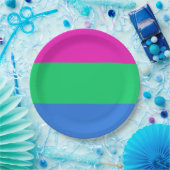 Polyseksuele Pride Vlag Papieren Bordje (Feest)