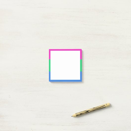Polyseksuele Pride Vlag Post-it® Notes (Op bureau)
