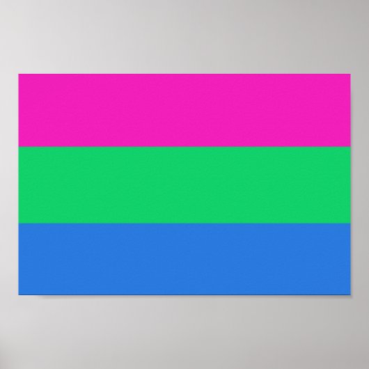 Polyseksuele Pride Vlag Poster (Voorkant)