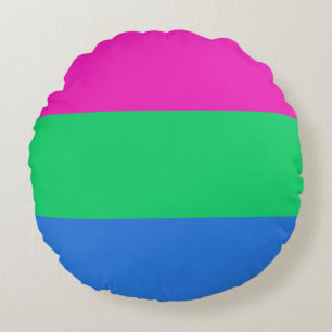 Polyseksuele Pride Vlag Rond Kussen