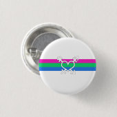 Polyseksuele Pride Vlag Ronde Button 3,2 Cm (Voorkant /achterkant)