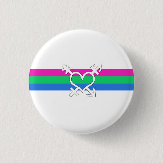 Polyseksuele Pride Vlag Ronde Button 3,2 Cm (Voorkant)
