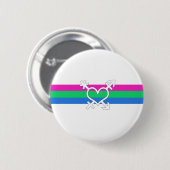 Polyseksuele Pride Vlag Ronde Button 5,7 Cm (Voorkant /achterkant)