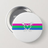 Polyseksuele Pride Vlag Ronde Button 7,6 Cm (Voorkant /achterkant)