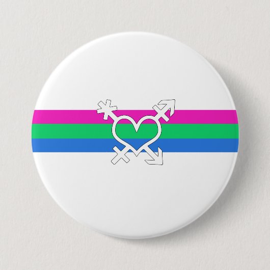 Polyseksuele Pride Vlag Ronde Button 7,6 Cm (Voorkant)