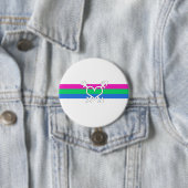 Polyseksuele Pride Vlag Ronde Button 7,6 Cm (In situ)