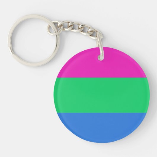 Polyseksuele Pride Vlag Sleutelhanger (Voorkant)