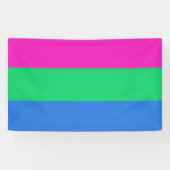 Polyseksuele Pride Vlag Spandoek (Horizontaal)