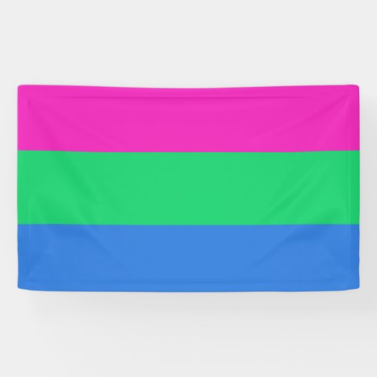 Polyseksuele Pride Vlag Spandoek (Horizontaal)