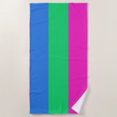 Polyseksuele Pride Vlag Strandlaken (Voorkant)