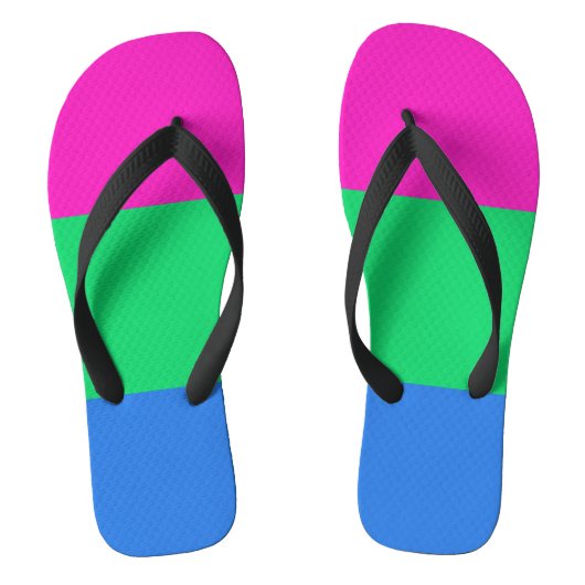 Polyseksuele Pride Vlag Teenslippers (Voetbed)