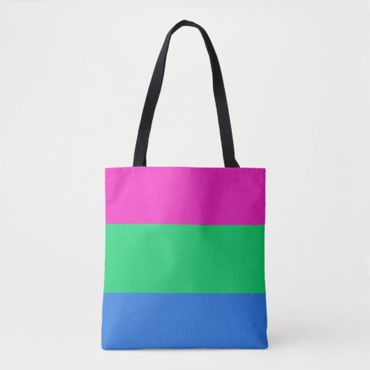 Polyseksuele Pride Vlag Tote Bag (Voorkant)